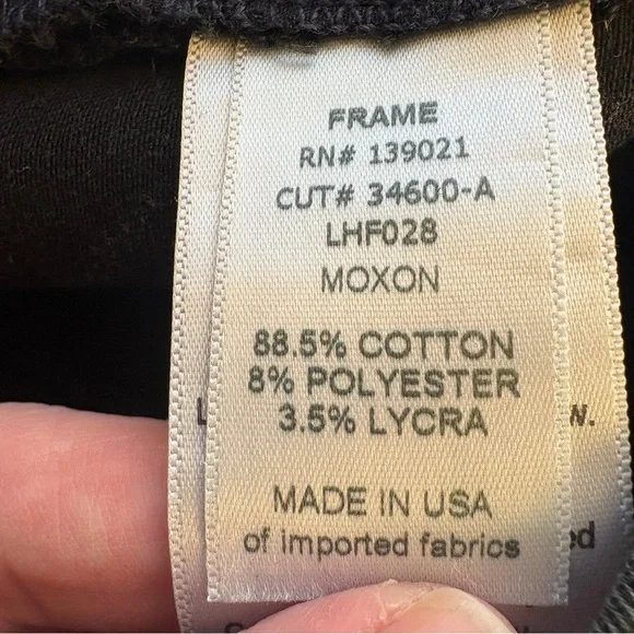 FRAME Denim Le High Flare Black Wash Jeans Womens 30 Lightly Distressed Grunge - Picture 13 of 13